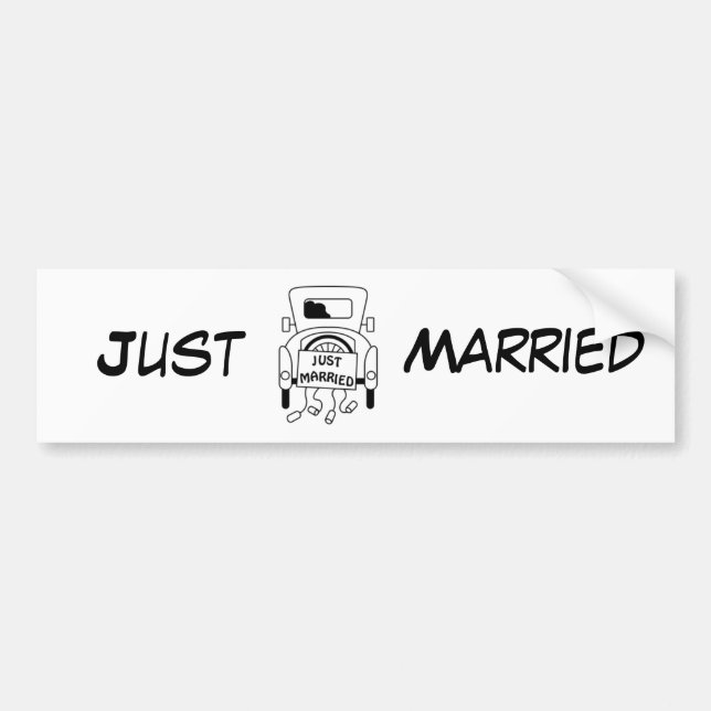 Adesivo Para Carro "Recem casados " (Frente)
