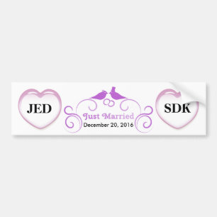 Adesivo Para Carro Recem casados - customizável