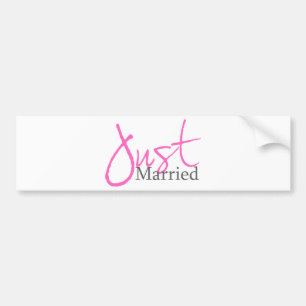 Adesivo Para Carro Recem casados (roteiro cor-de-rosa)