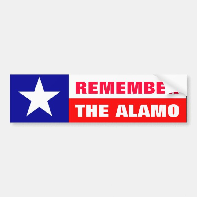 Adesivo Para Carro Recorde o Alamo (Frente)