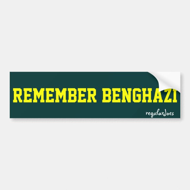 Adesivo Para Carro Recorde o bumpersticker de Benghazi por (Frente)