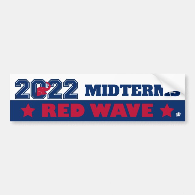 Adesivo Para Carro Red Elephant Red Wave 2022 Midterms (Frente)
