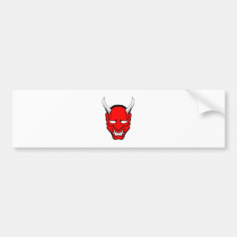 Adesivo Para Carro Red Japan Hannya Mask