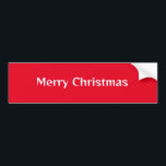 Adesivo Para Carro Red Merry Christmas<br><div class="desc">Red Merry Christmas Bumper Sticker</div>