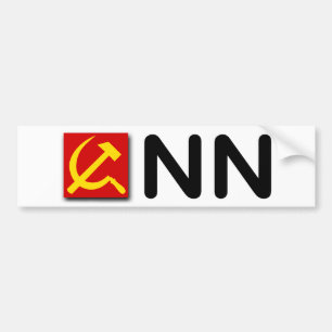 Adesivo Para Carro "Rede Comunista de Notícias" Anti-Liberal