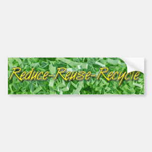 Adesivo Para Carro Reduzir-Reusar-Reciclar verde