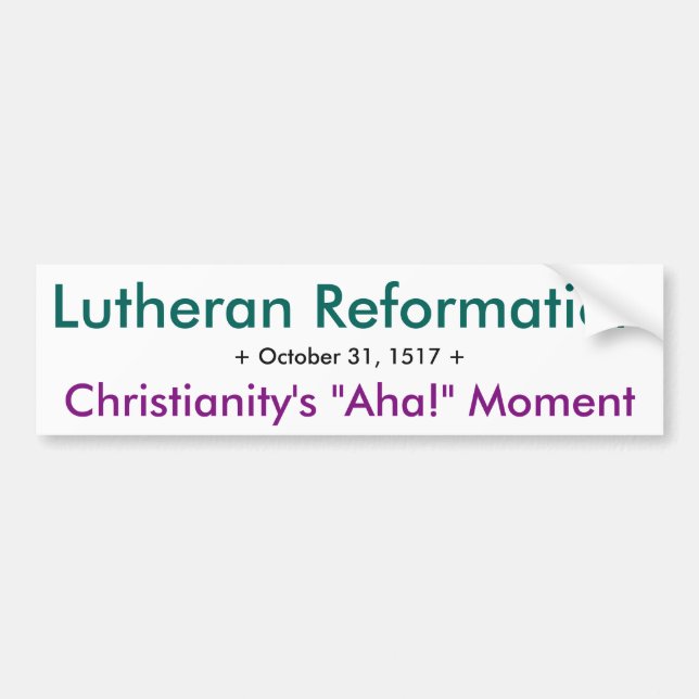 Adesivo Para Carro Reforma do Lutheran - Aha! (Frente)