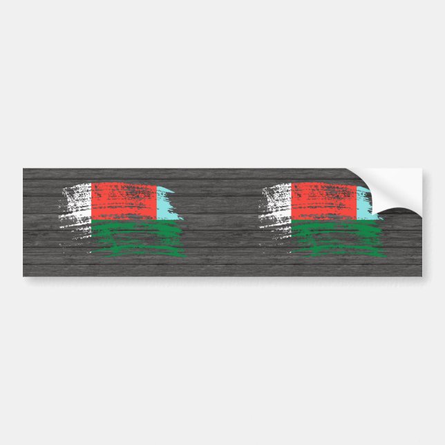 Adesivo Para Carro Refrigere o design malgaxe da bandeira (Frente)