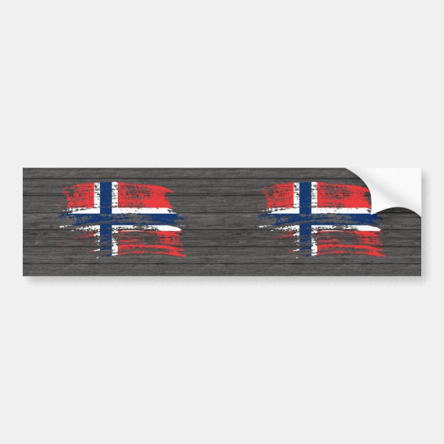 Adesivo Para Carro Refrigere o design norueguês da bandeira (Frente)