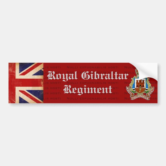 Adesivo Para Carro Regimento real de Gibraltar (Frente)