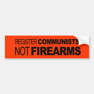 Adesivo Para Carro Registrar Comunistas Não Armas de Fogo
