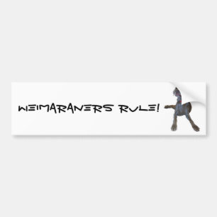 Adesivo Para Carro Regra de Weimaraners!