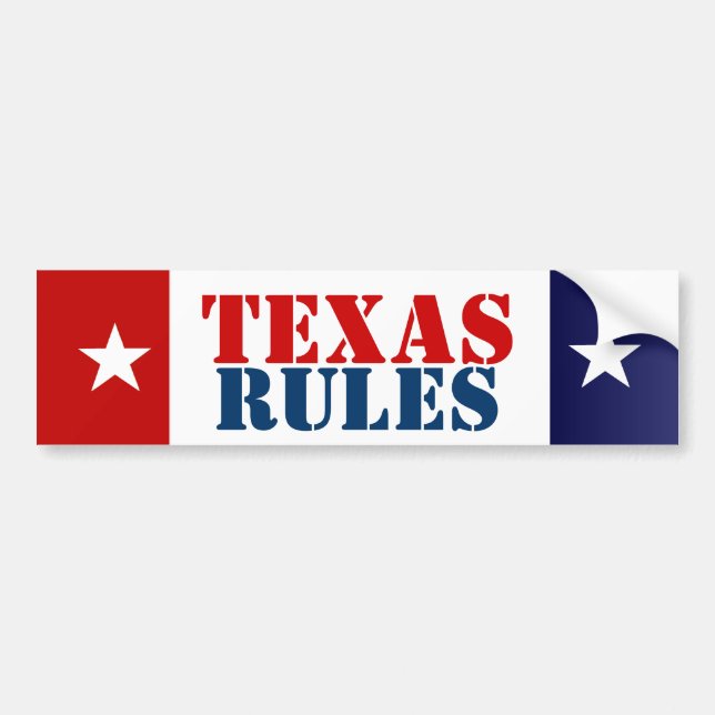 ADESIVO PARA CARRO REGRAS DE TEXAS (Frente)