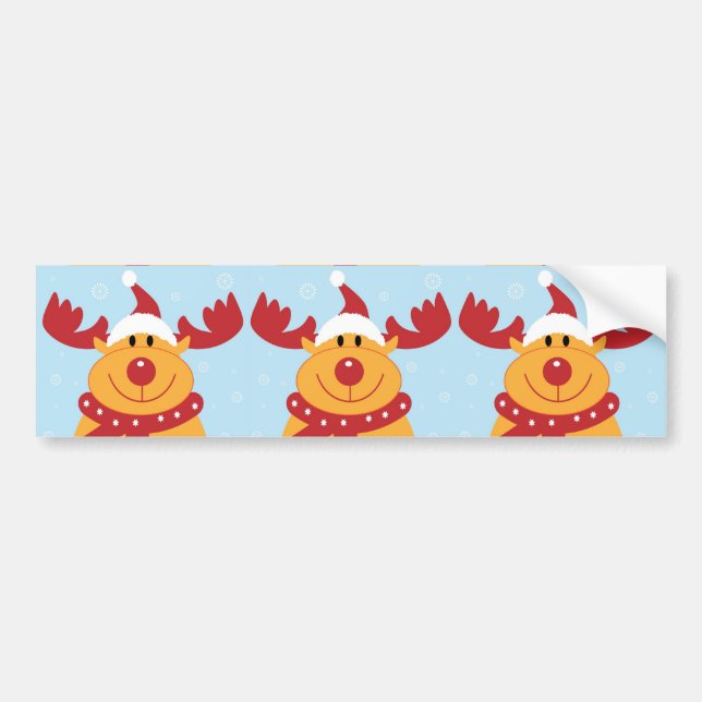 Adesivo Para Carro Reindeer de Natal (Frente)