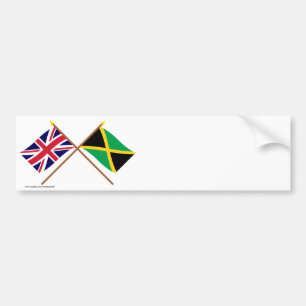 Adesivo Para Carro Reino Unido e bandeiras cruzadas Jamaica