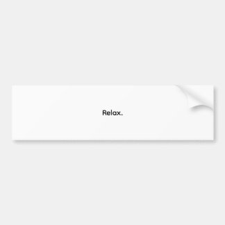 Adesivo Para Carro Relax. Minimalist Bumper Sticker