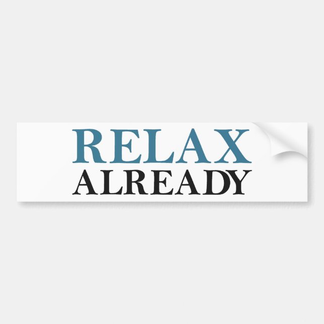 Adesivo Para Carro Relaxe já (Frente)
