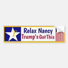 Adesivo Para Carro Relaxe, Nancy Trump tem isso!
