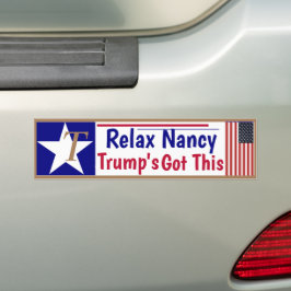 Adesivo Para Carro Relaxe Nancy Trump tem isso!
