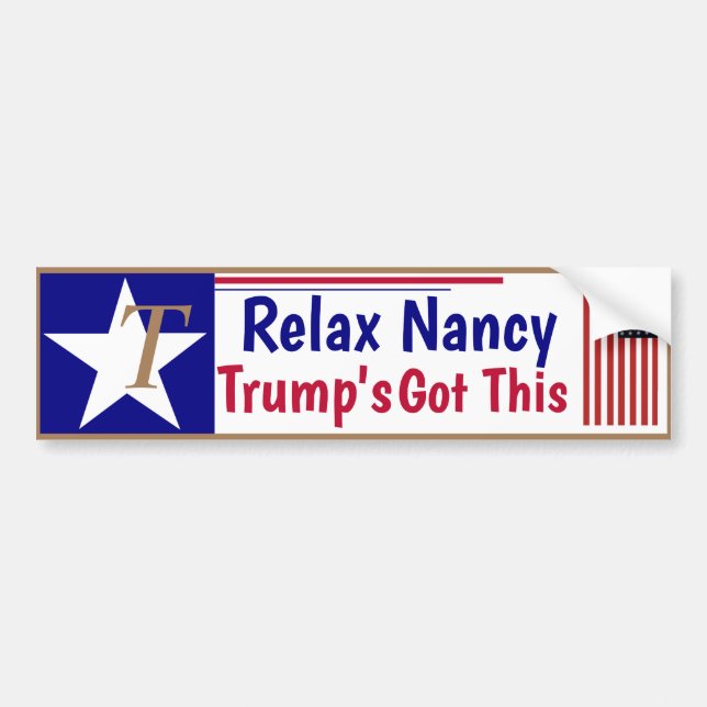 Adesivo Para Carro Relaxe Nancy Trump tem isso! (Frente)