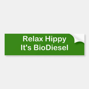 Adesivo Para Carro Relaxe o hippy que é biodiesel