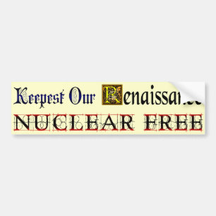 Adesivo Para Carro Renascimento livre nuclear que diz o autocolante