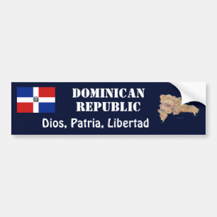 Adesivo Para Carro Representante dominiquense. Bandeira + Autocolante
