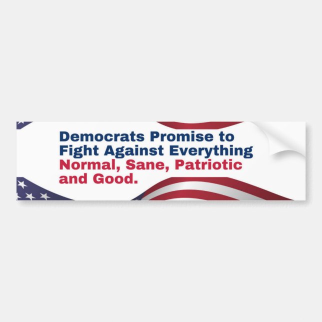 Adesivo Para Carro Republican Sticker Anti-Democrat Message (Frente)