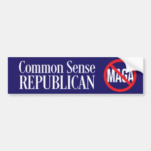 Adesivo Para Carro Republicano de Senso Comum / NO MAGA