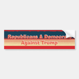 Adesivo Para Carro Republicanos & Democratas contra o pára-choque do