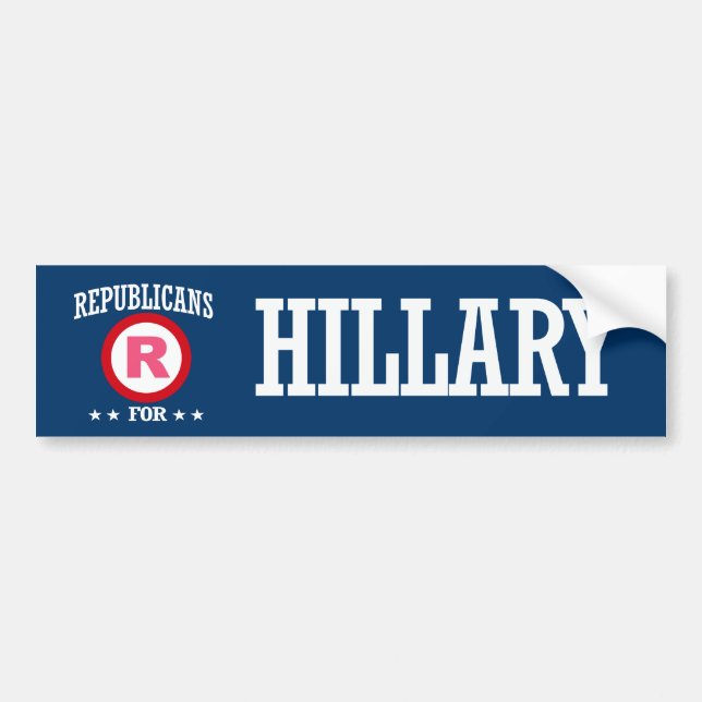 ADESIVO PARA CARRO REPUBLICANOS PARA HILLARY (Frente)