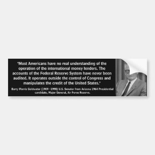ADESIVO PARA CARRO RESERVA DE BARRY GOLDWATER QUOTE/FEDERAL