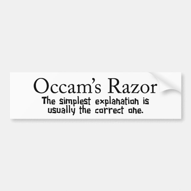 Adesivo Para Carro Resolução de Problemas Científicos Razor de Occam (Frente)