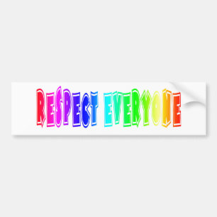 Adesivo Para Carro Respeite Todos Os Bumper Sticker