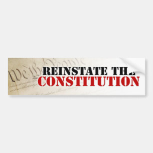 Adesivo Para Carro Restabeleça a constituição