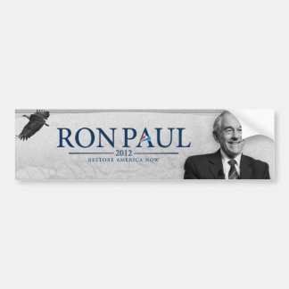 Adesivo Para Carro RESTAURAÇÃO AMÉRICA de Ron Paul 2012 AGORA