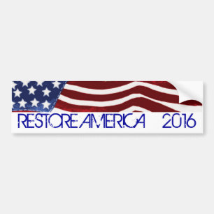 Adesivo Para Carro RESTORE AMERICA 2016 Old Glory Pára-choque Sticke4