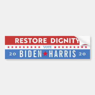 Adesivo Para Carro RESTORE DIGNITY Vote EM JOE BIDEN 2020 PRESIDENTE