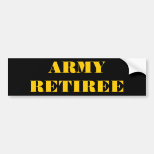 Adesivo Para Carro Retiree do Exército do Bumper Sticker