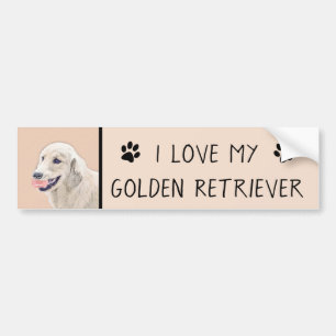 Adesivo Para Carro Retriever ouro com pintura de cachorro Tênis