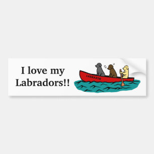 Adesivo Para Carro Retrievers de Labrador Canoeing