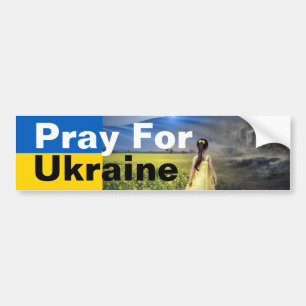 Adesivo Para Carro Rezar Pela Ucrânia Bumper Sticker