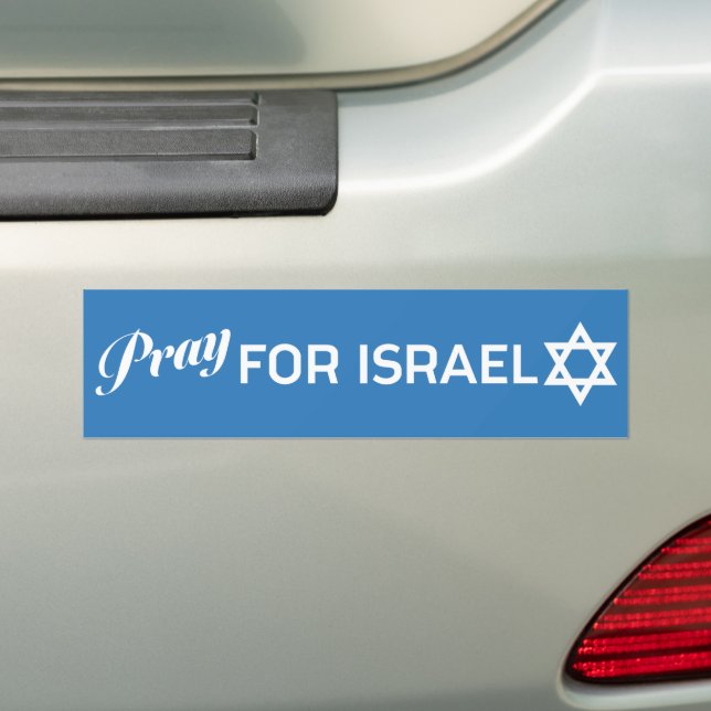 Adesivo Para Carro Reze por Israel (No carro)