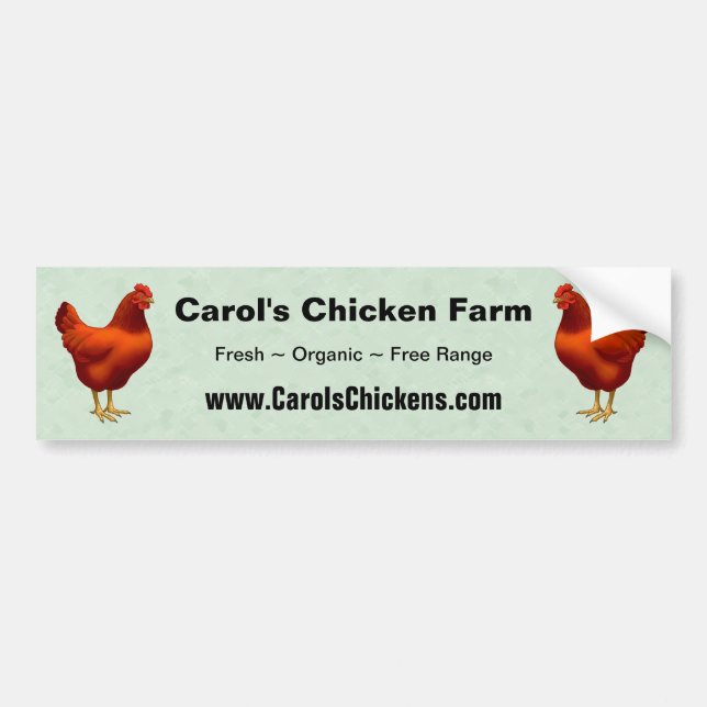 Adesivo Para Carro Rhode Island Red Hen (Frente)