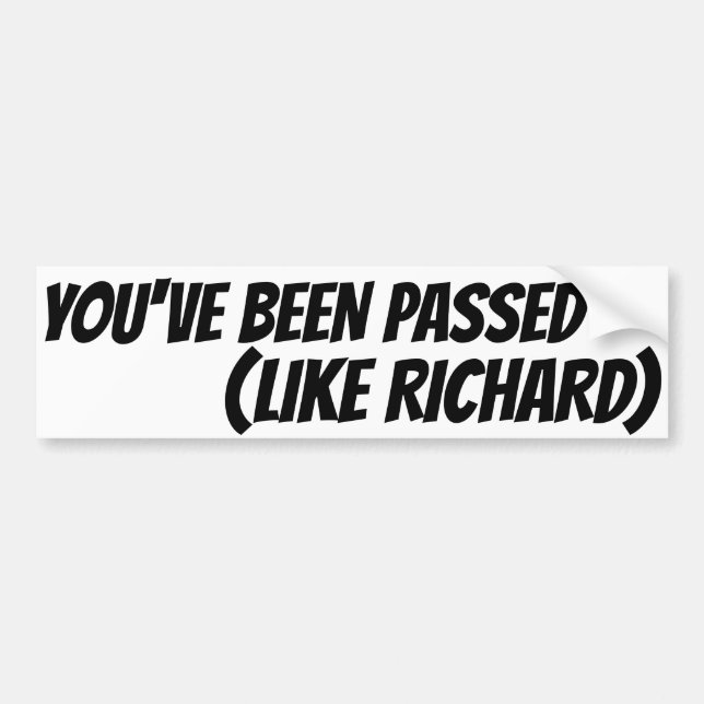 ADESIVO PARA CARRO RICHARD HAS PASSED (Frente)