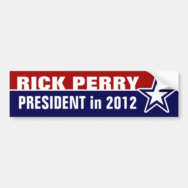 Adesivo Para Carro Rick Perry em 2012 (Frente)