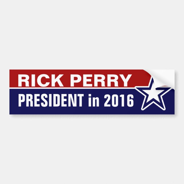 Adesivo Para Carro Rick Perry em 2016 (Frente)