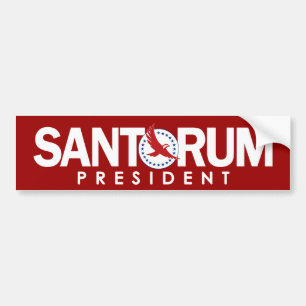 Adesivo Para Carro Rick Santorum para Presidente