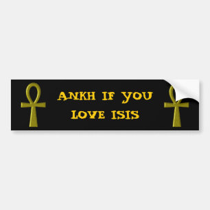 Adesivo Para Carro Rico de choques Ankh Dourado