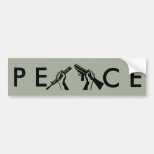 Adesivo Para Carro Rifle quebrado paz
